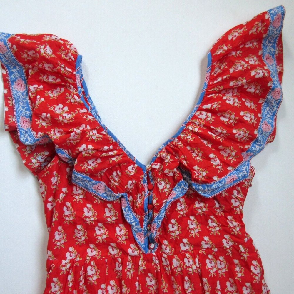 J.Crew Women's Flutter V Neck Maxi Dress Size 4